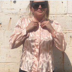 Vintage 80’s High Collar Blouse